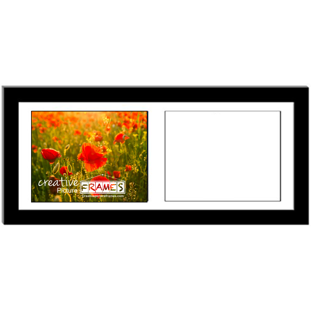 2 Opening 8x10 Picture Frame with Mat - Holds 2 8x10 Photos in a 10x24 newest Frame