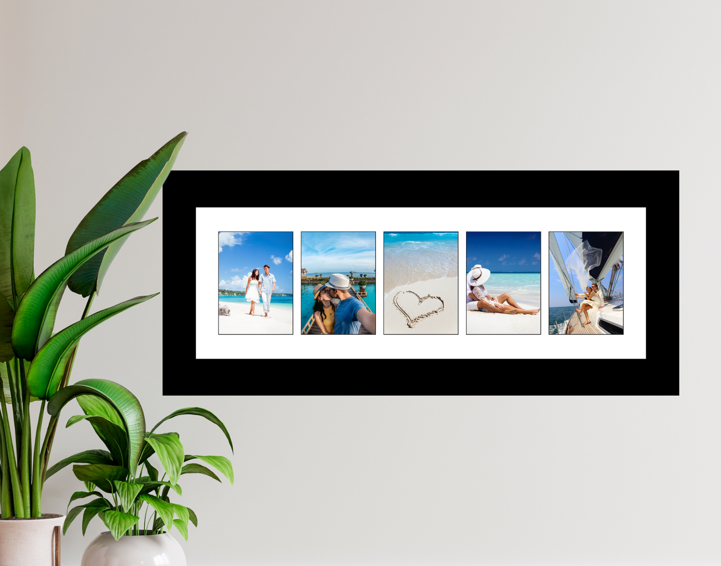 4x6-inch Multi 1-14 Opening Black Picture Frame