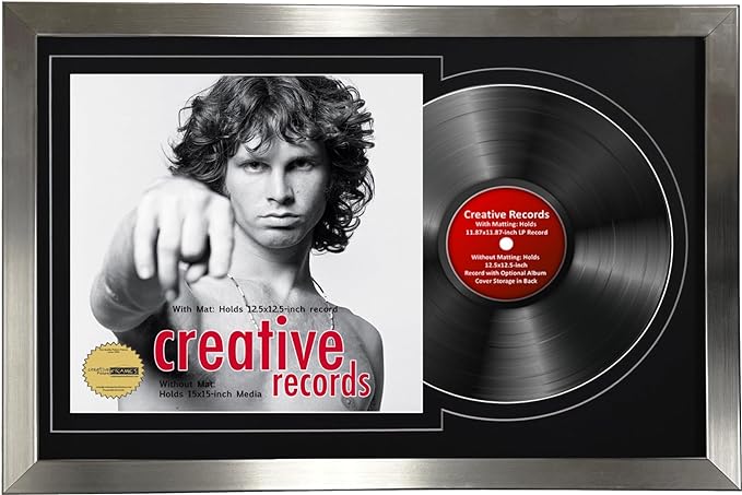 12" Jukebox Record Frame in Our Carnegie Stainless Steel Molding