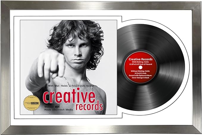 12" Jukebox Record Frame in Our Carnegie Stainless Steel Molding