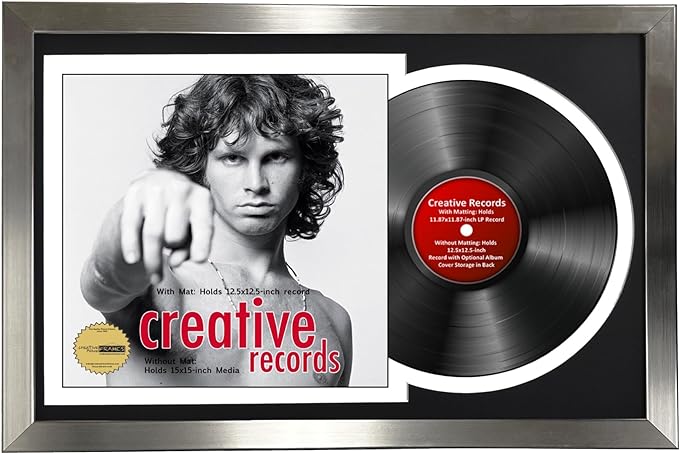 12" Jukebox Record Frame in Our Carnegie Stainless Steel Molding