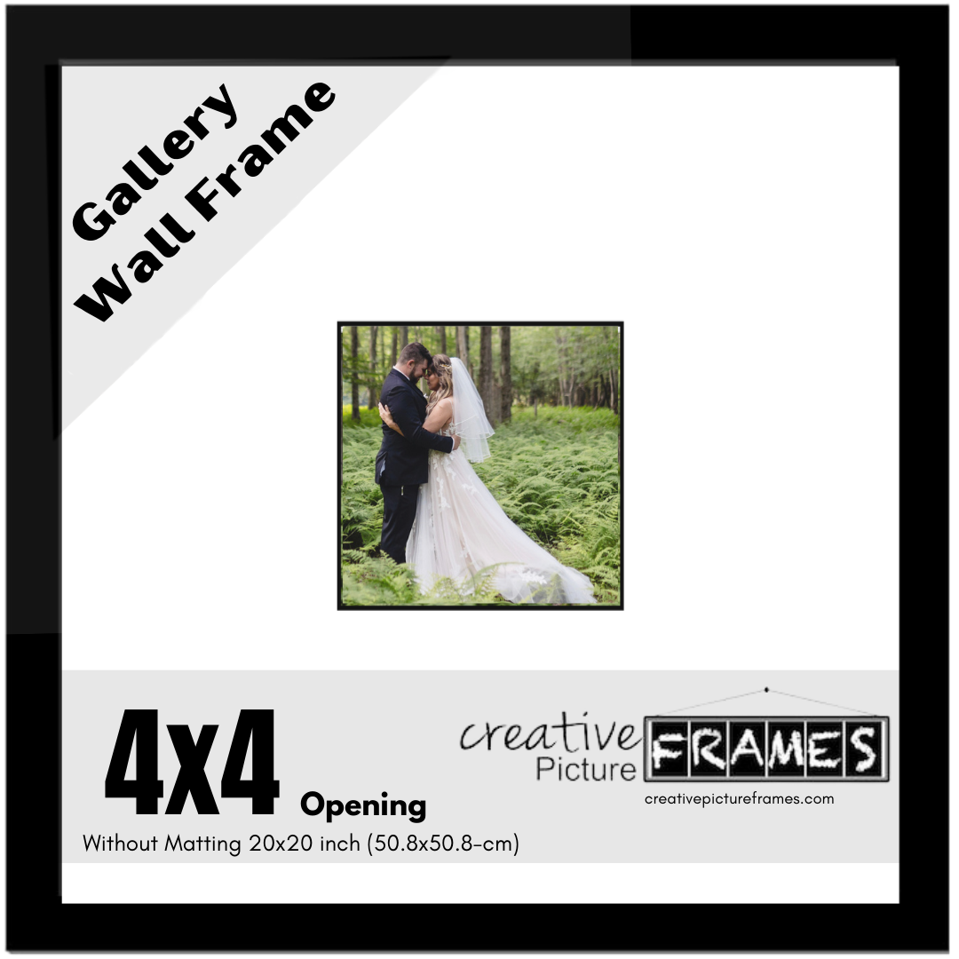 Gallery Wall Picture Frame 20x20 with Mat Opening Option