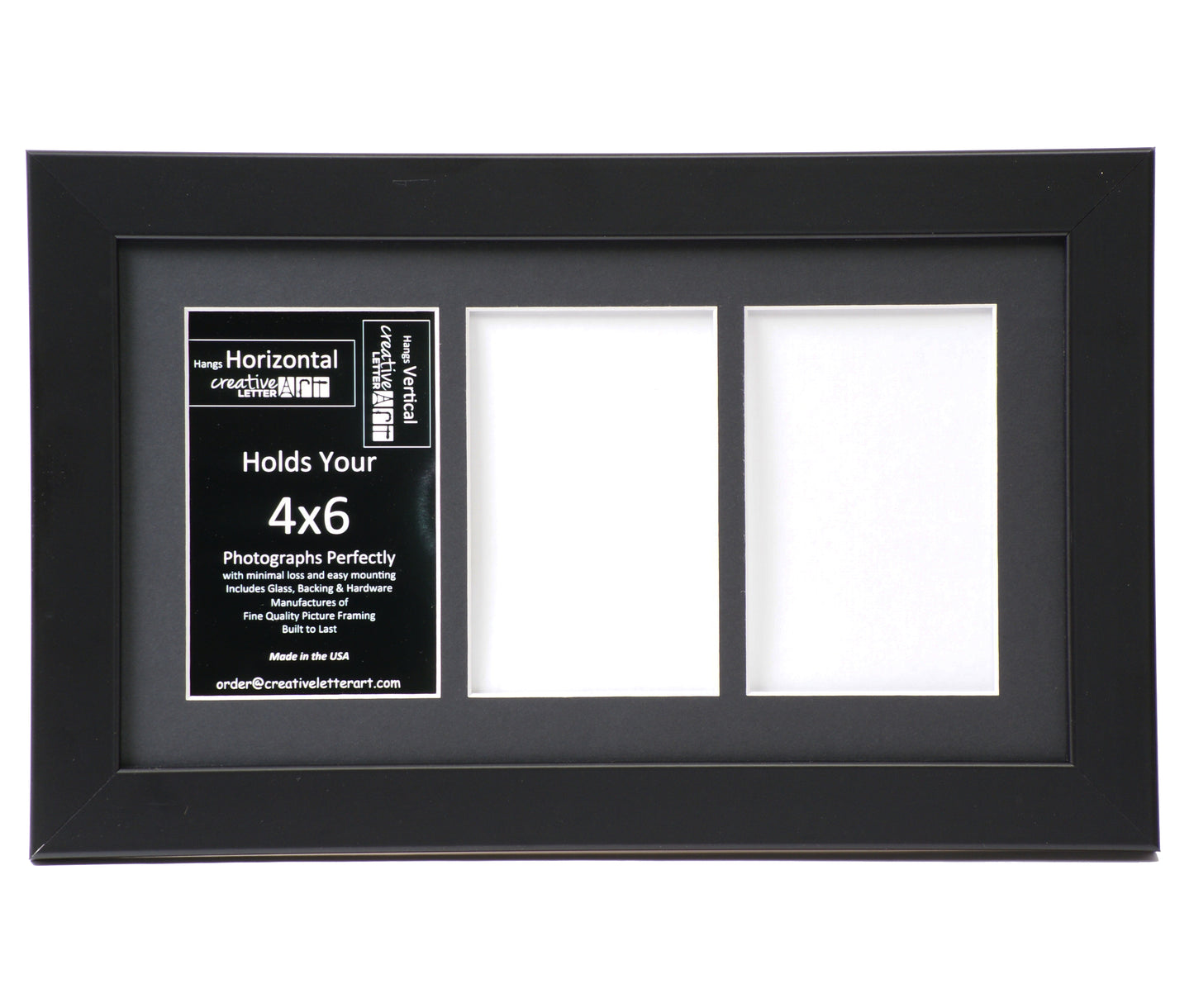 4x6 -inch Multi 1-14 Opening Manhattan Black Picture Frame Collage