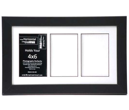 4x6 -inch Multi 1-14 Opening Manhattan Black Picture Frame Collage