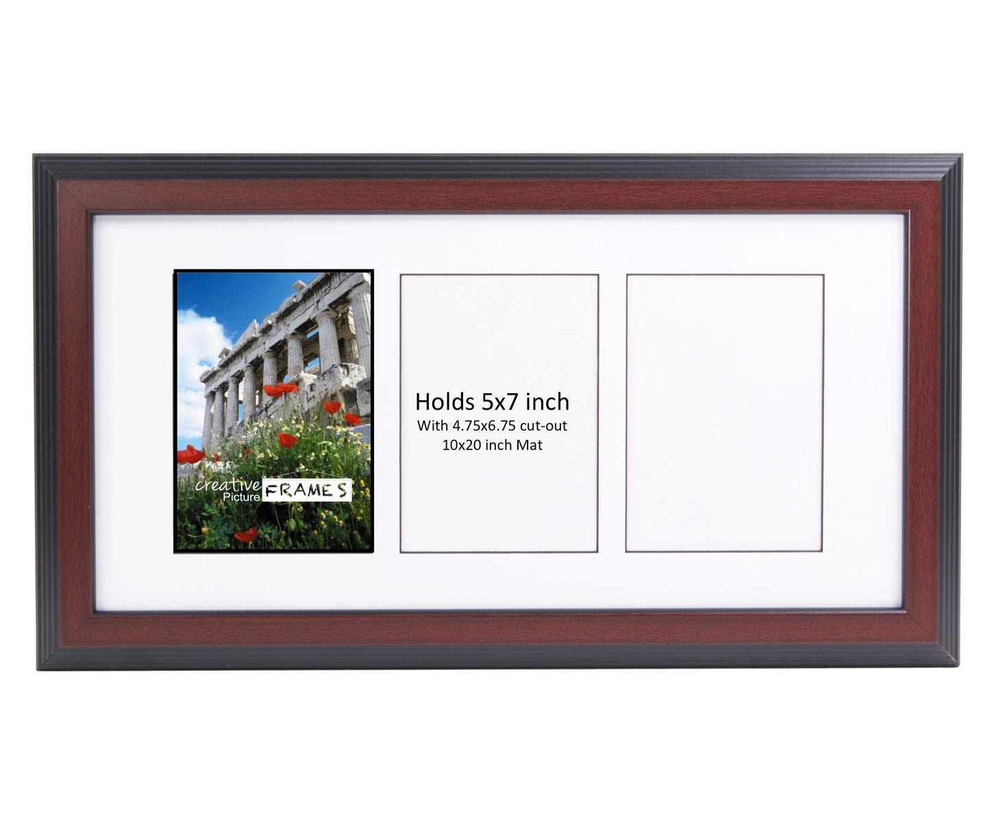 5x7 Multi 1-10 Opening Congress Mahogany Picture Frame Collage