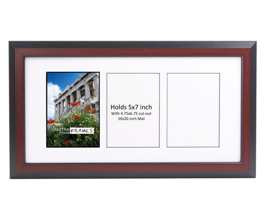 5x7 Multi 1-10 Opening Congress Mahogany Picture Frame Collage