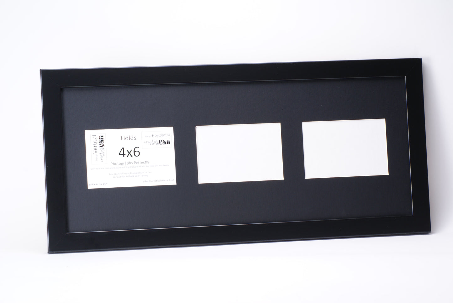 4x6 -inch Multi 1-6 Opening Manhattan Black Vertical Picture Frame Collage