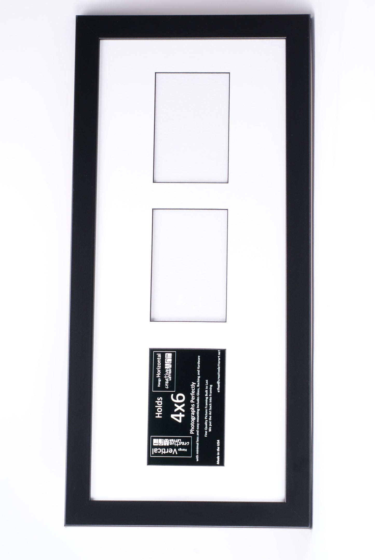 4x6 -inch Multi 1-6 Opening Manhattan Black Vertical Picture Frame Collage