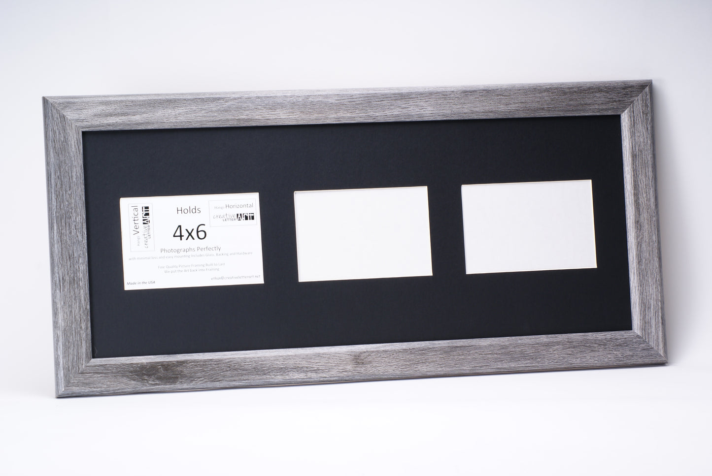 4x6 -inch Multi 2-6 Opening Hamptons Driftwood Vertical Picture Frame Collage