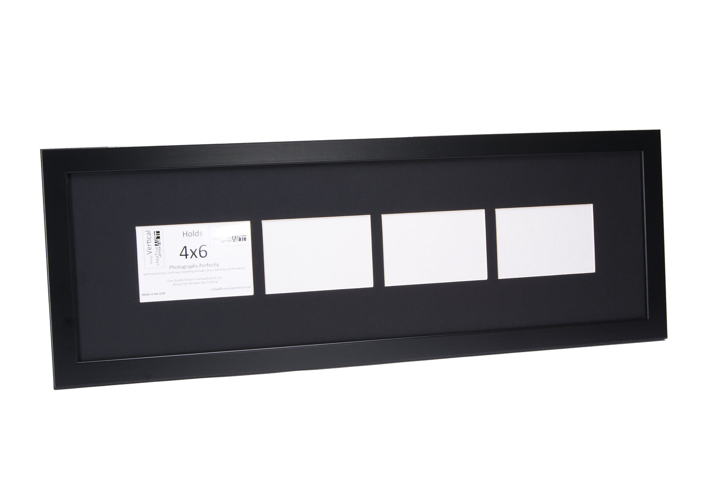 4x6 -inch Multi 1-6 Opening Manhattan Black Vertical Picture Frame Collage