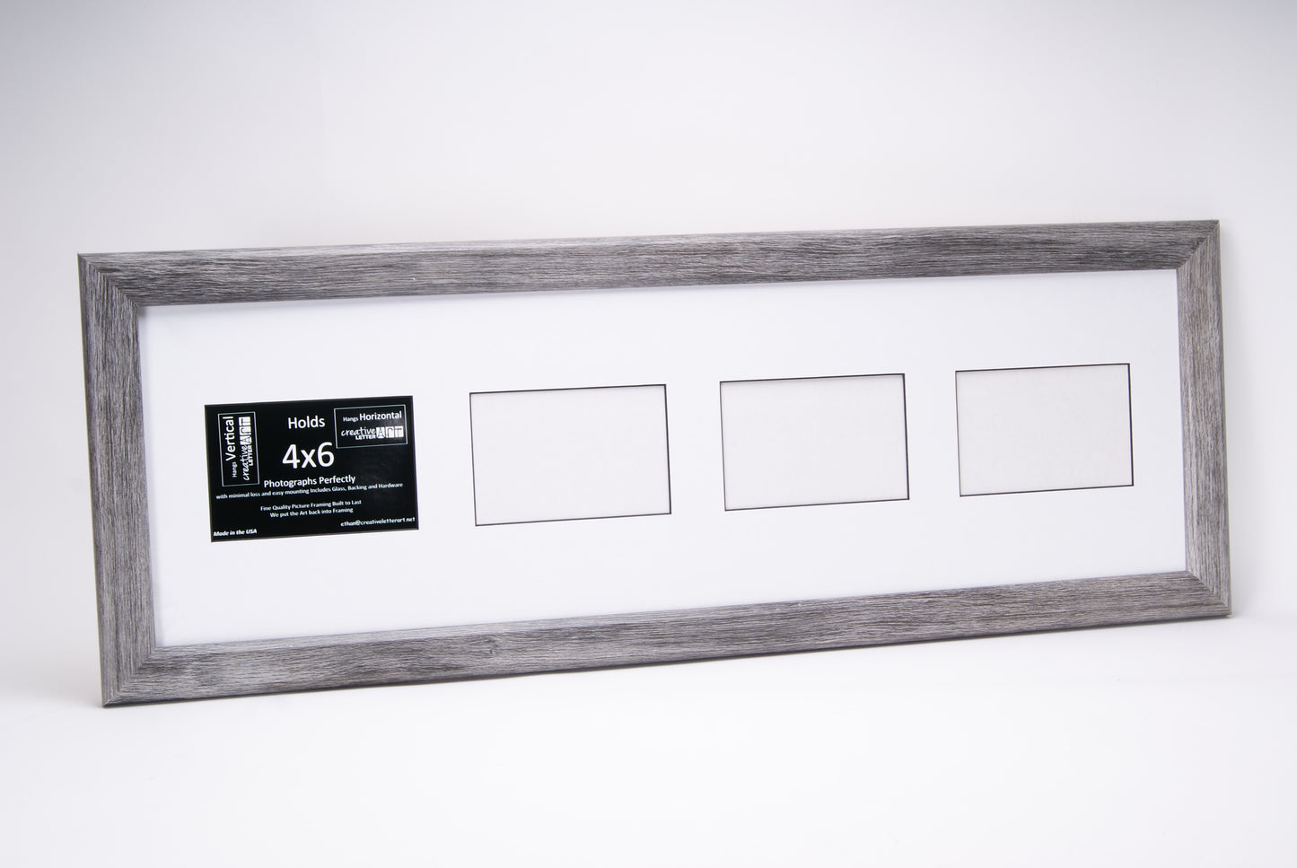 4x6 -inch Multi 2-6 Opening Hamptons Driftwood Vertical Picture Frame Collage
