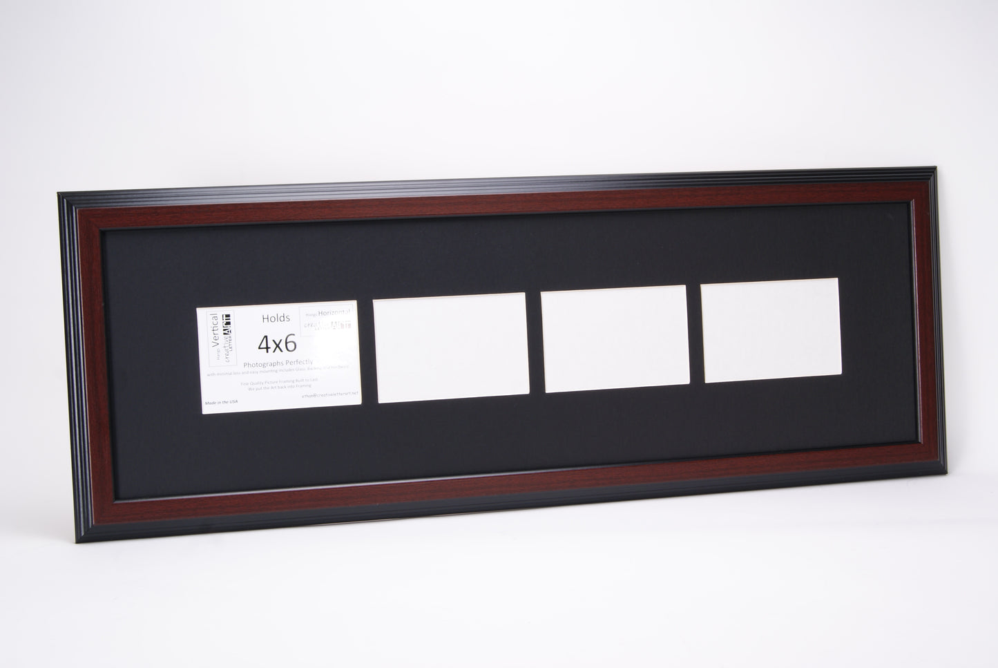 4x6 -inch Multi 2-6 Opening Congress Mahogany Vertical Picture Frame Collage