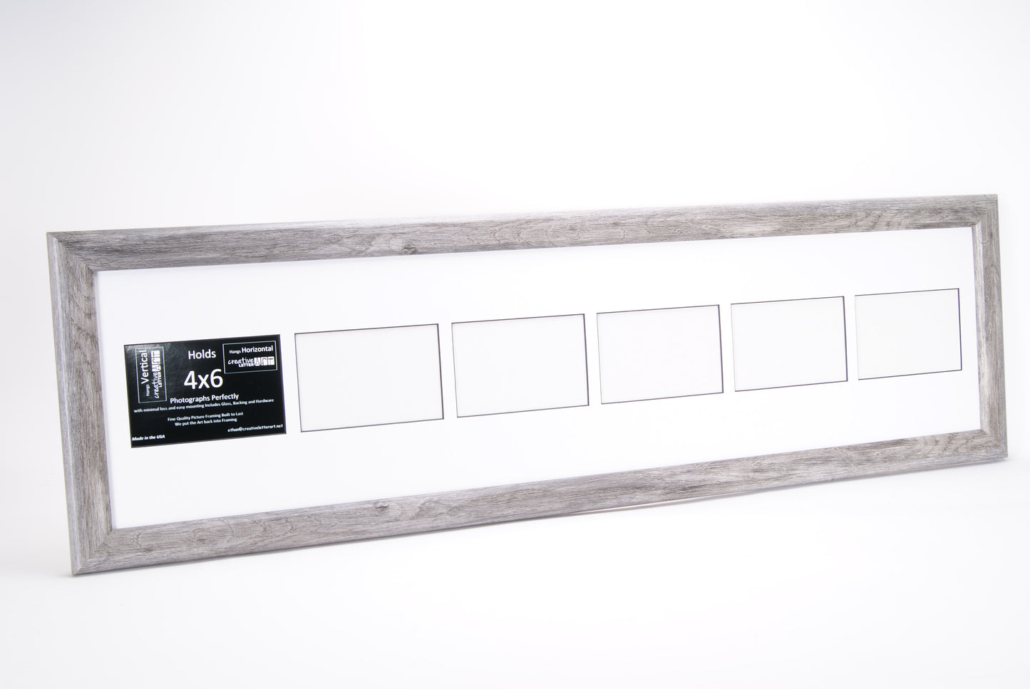 4x6 -inch Multi 2-6 Opening Hamptons Driftwood Vertical Picture Frame Collage