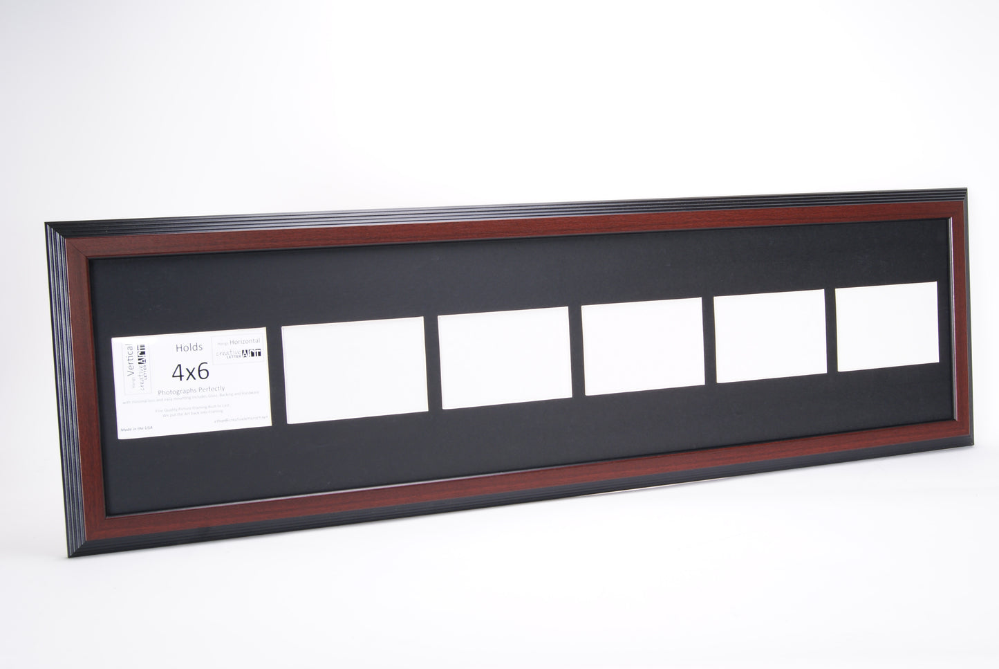 4x6 -inch Multi 2-6 Opening Congress Mahogany Vertical Picture Frame Collage