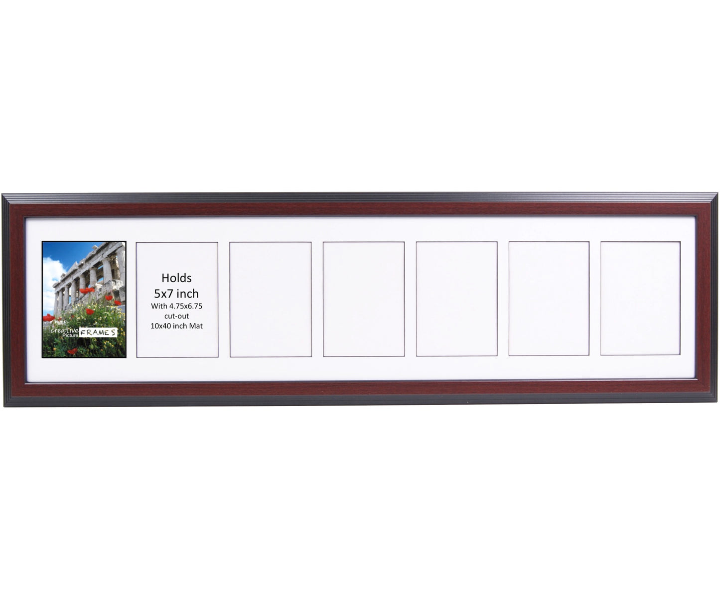 5x7-inch 3-8 Opening Mahogany Picture Frame