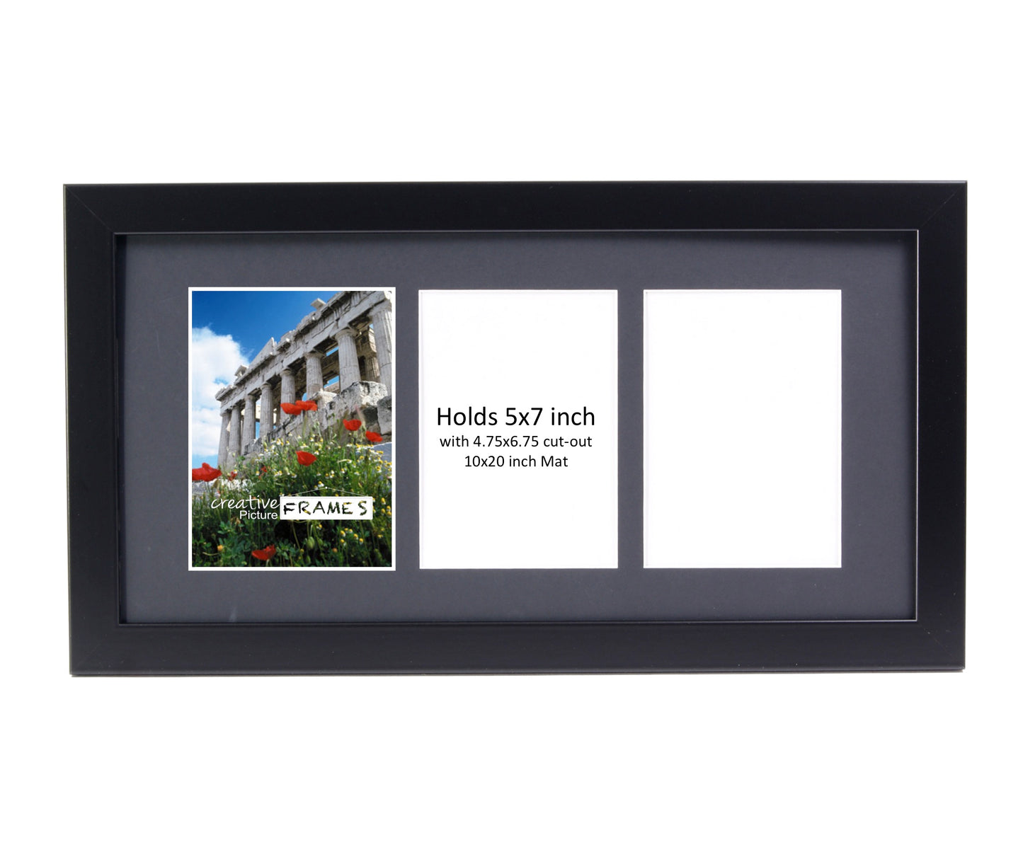 5x7 Multi 1-10 Opening Manhattan Black Picture Frame Collage