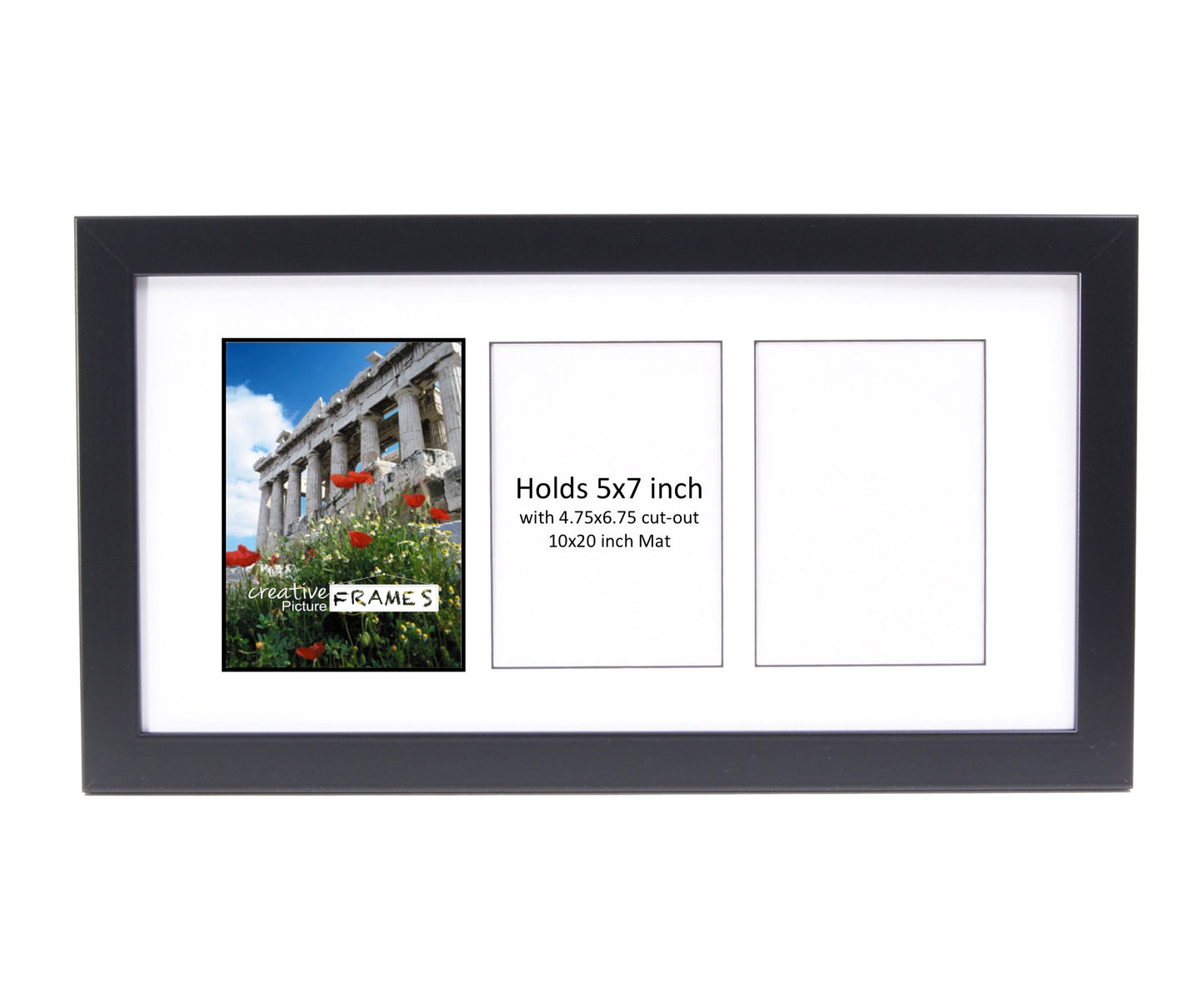 5x7 Multi 1-10 Opening Manhattan Black Picture Frame Collage