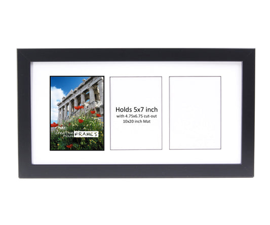 5x7-inch Multi Opening Black Picture Frame