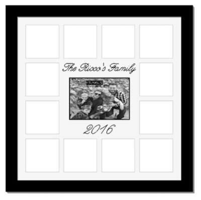 Personalized 12 Month Photo Collage - 16x20 Modern Frames –