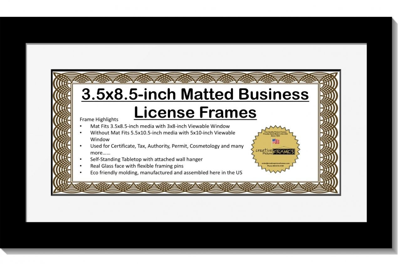 3.5x8.5 License Frame with Mat