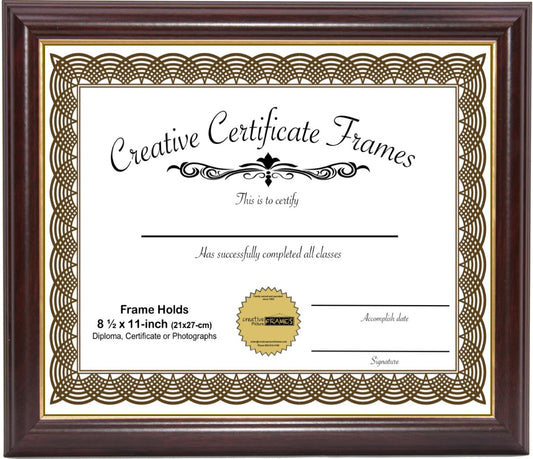 Rockefeller Mahogany Diploma Frame (No Mat)