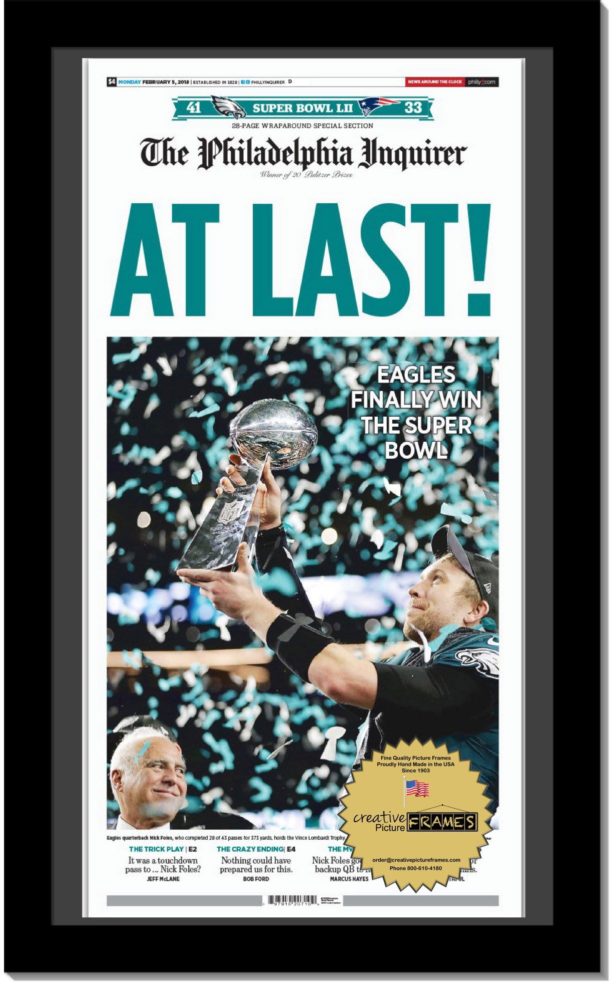 11x22 Newspaper Frame with Mat