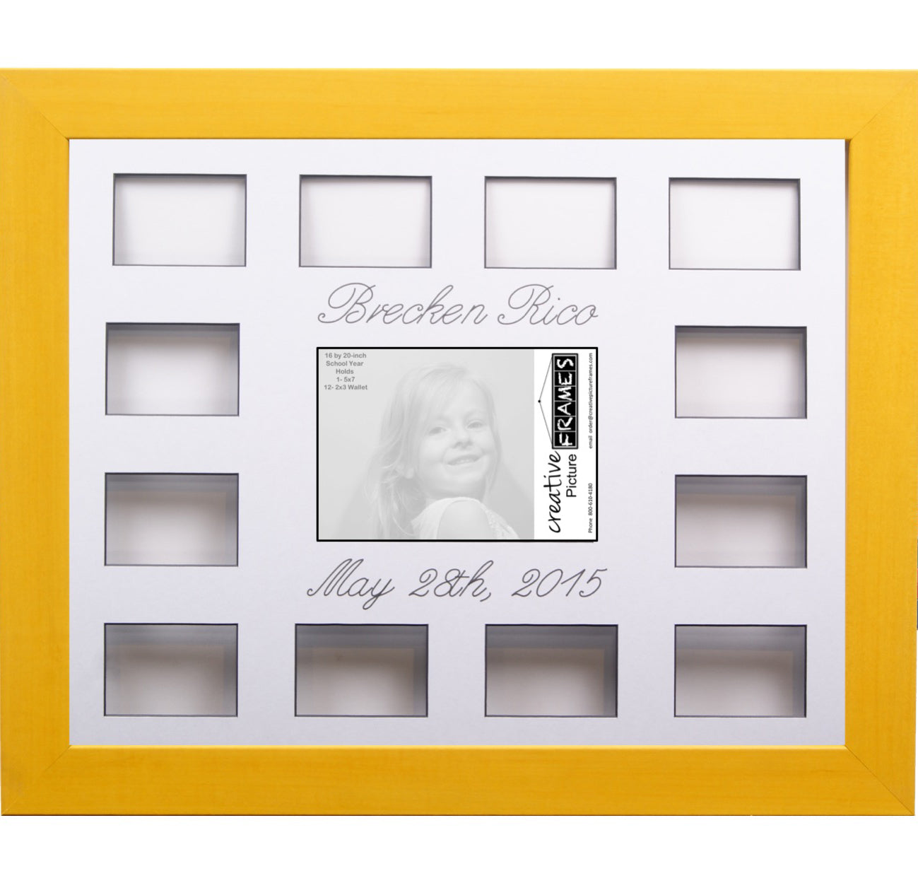 Personalized 12 Month Photo Collage - 16x20 Candy Color Frames