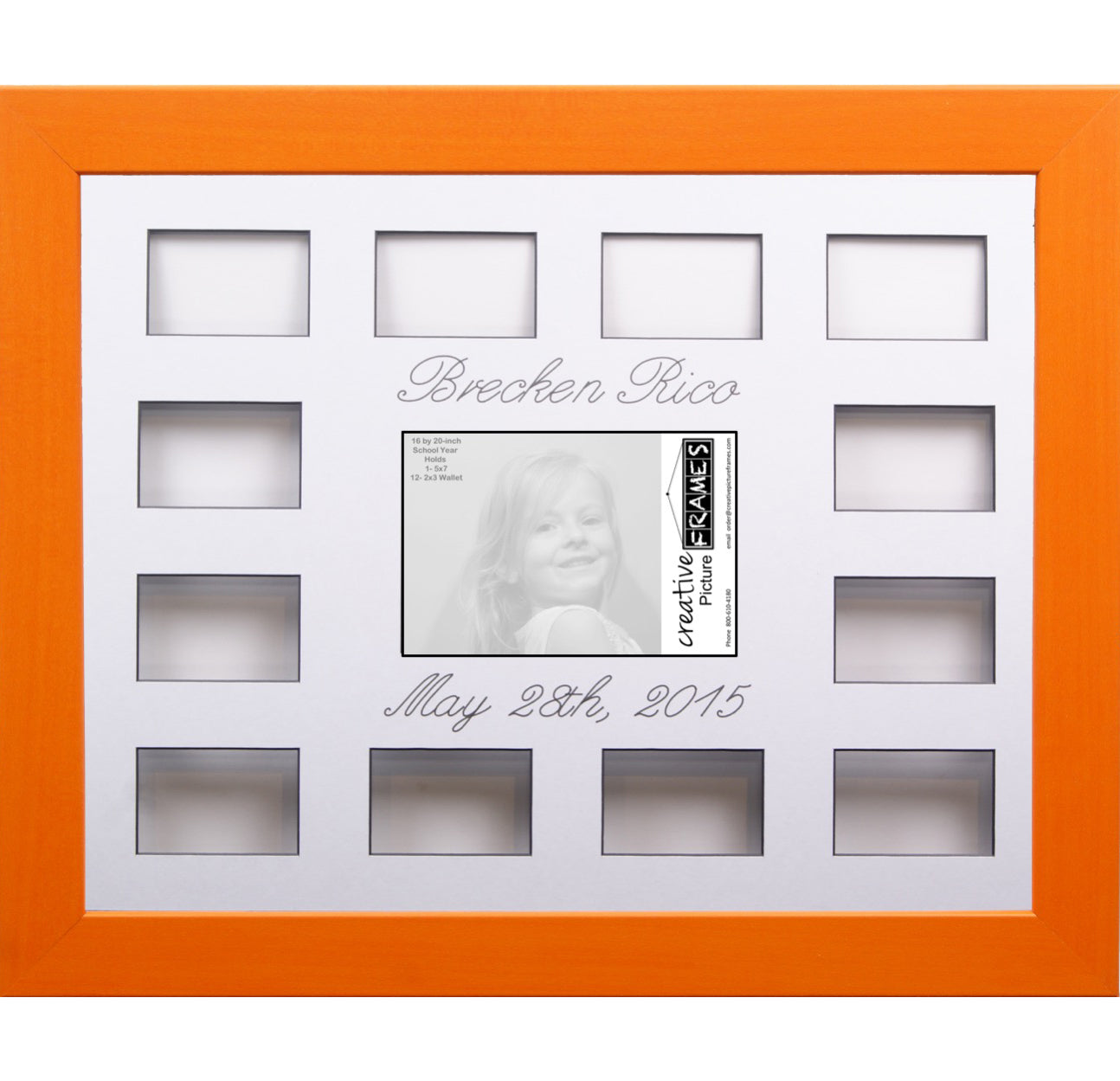 Personalized 12 Month Photo Collage - 16x20 Candy Color Frames