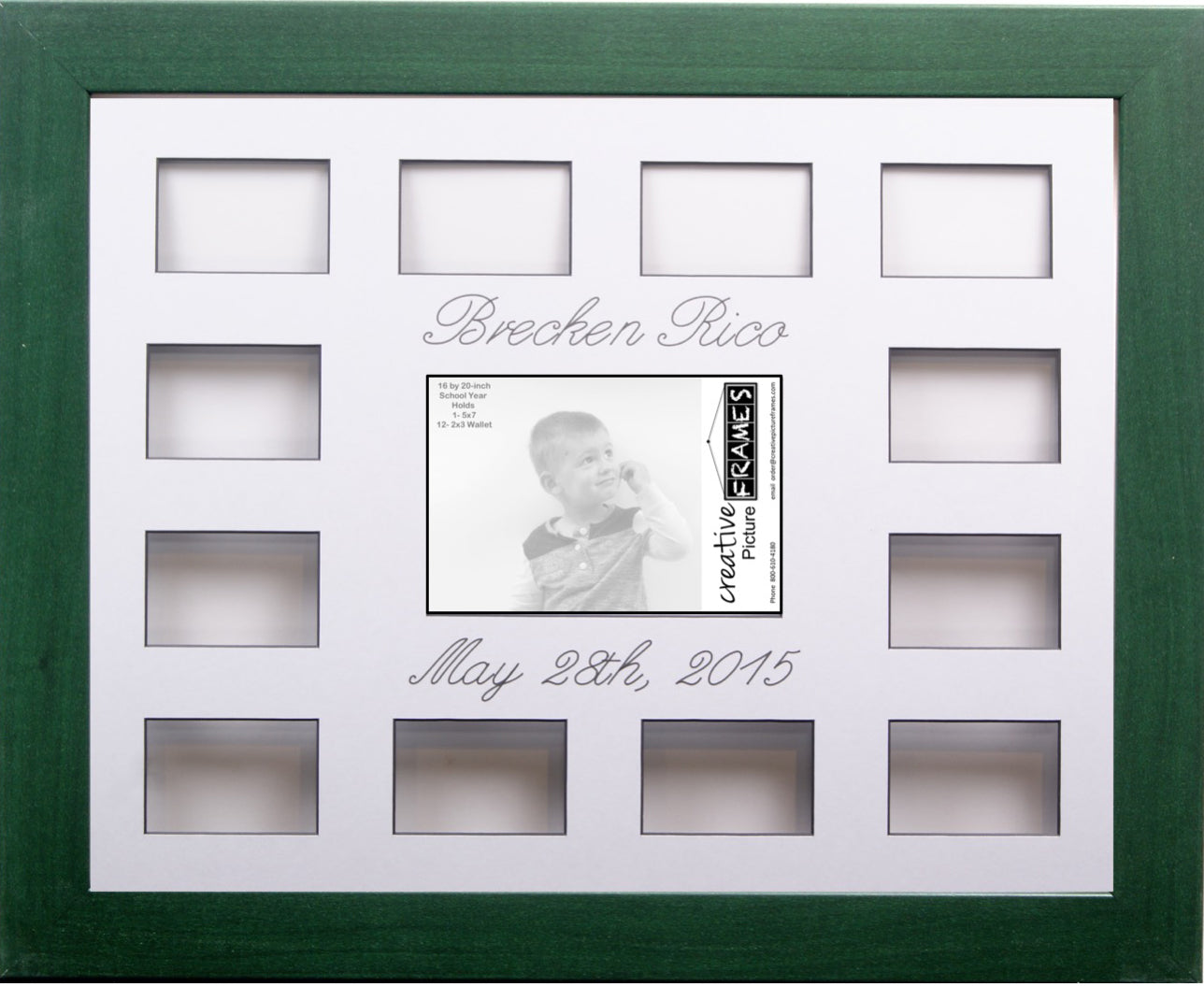 Personalized 12 Month Photo Collage - 16x20 Candy Color Frames