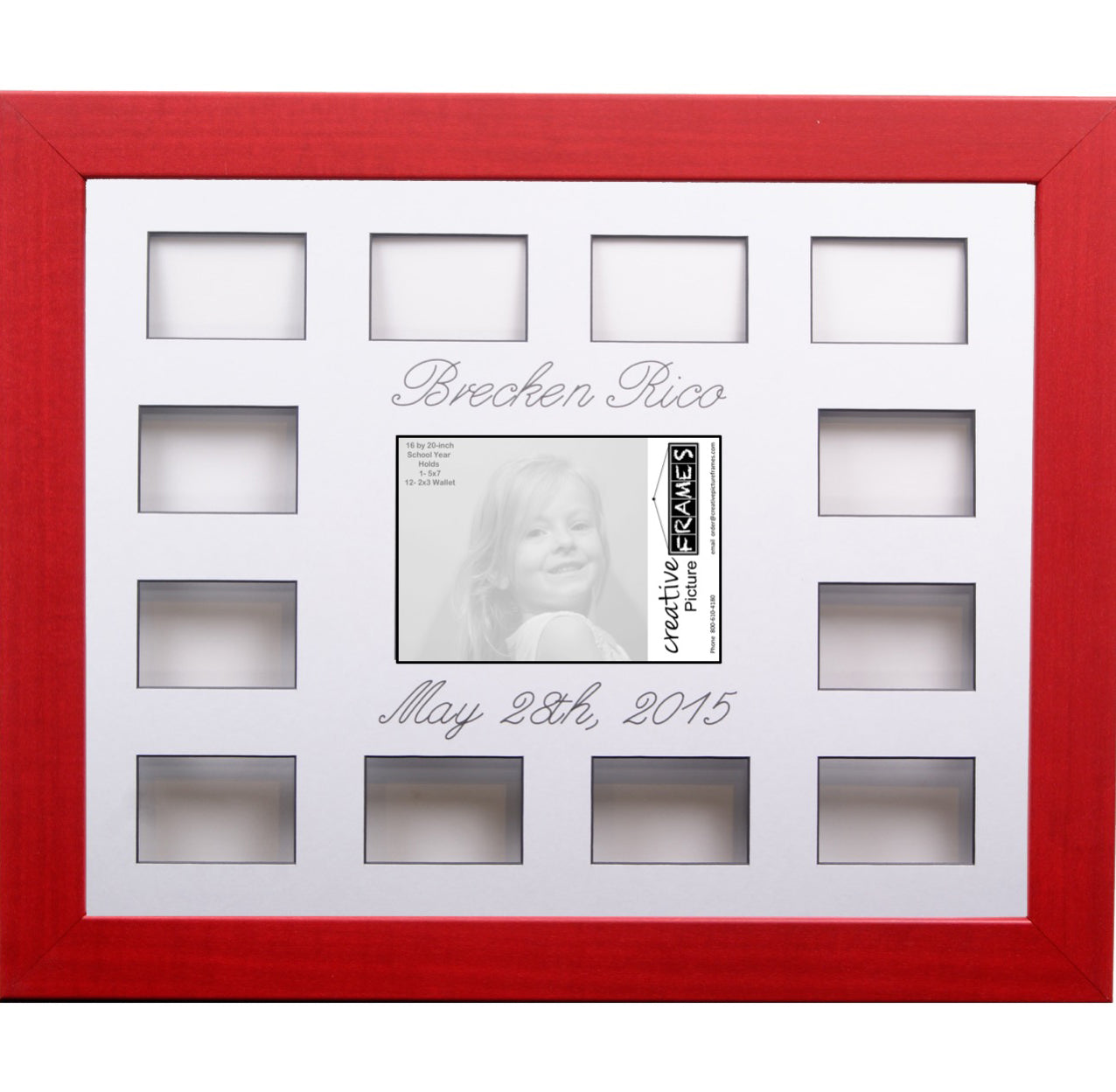 Personalized 12 Month Photo Collage - 16x20 Candy Color Frames