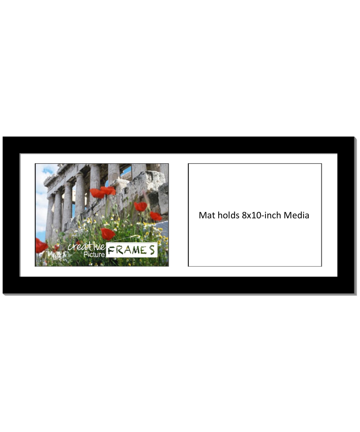 8x10-inch 2-4 Opening Black Picture Frame