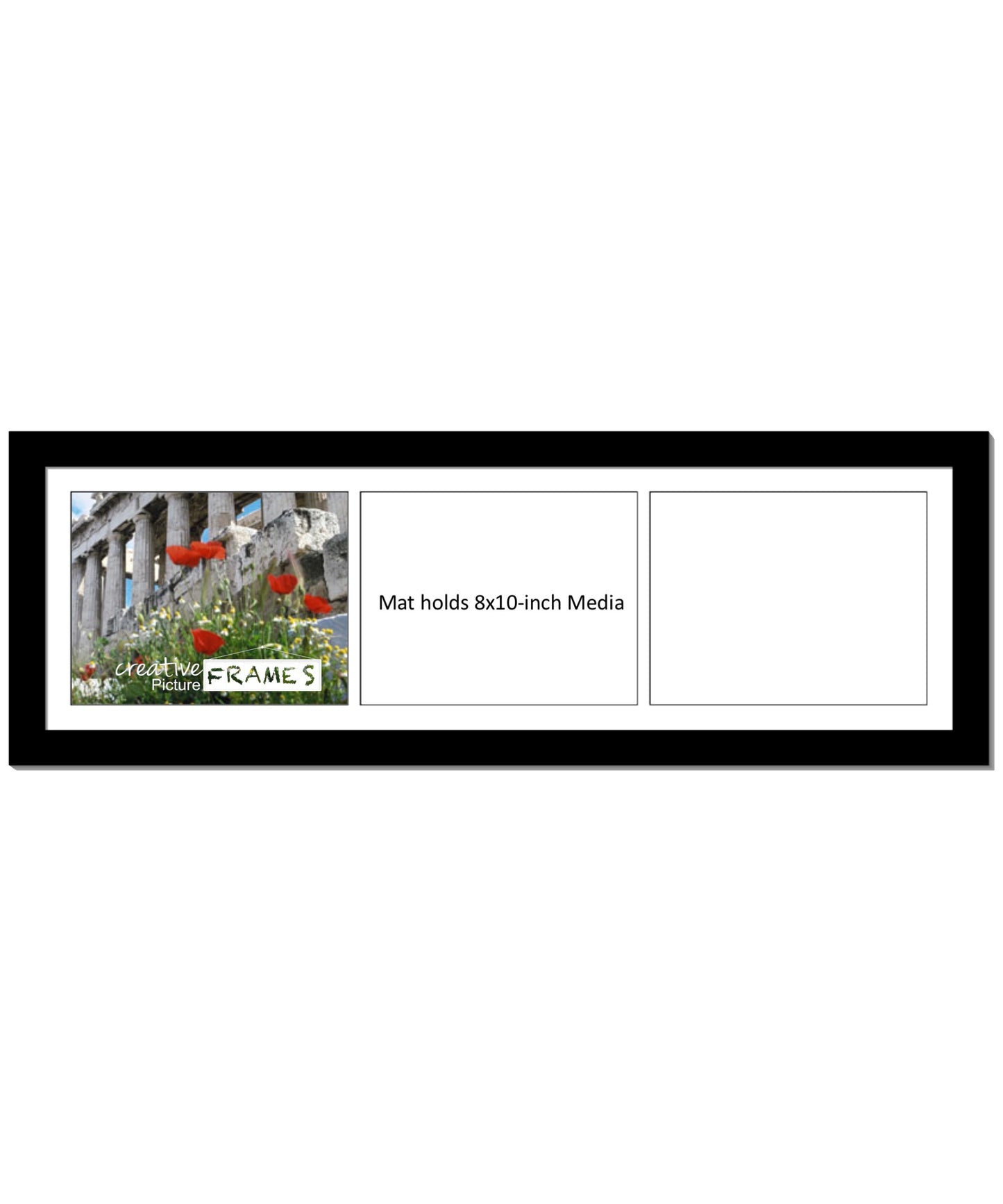 8x10-inch 2-4 Opening Black Picture Frame