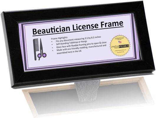 4x9 Cosmetology License Frame