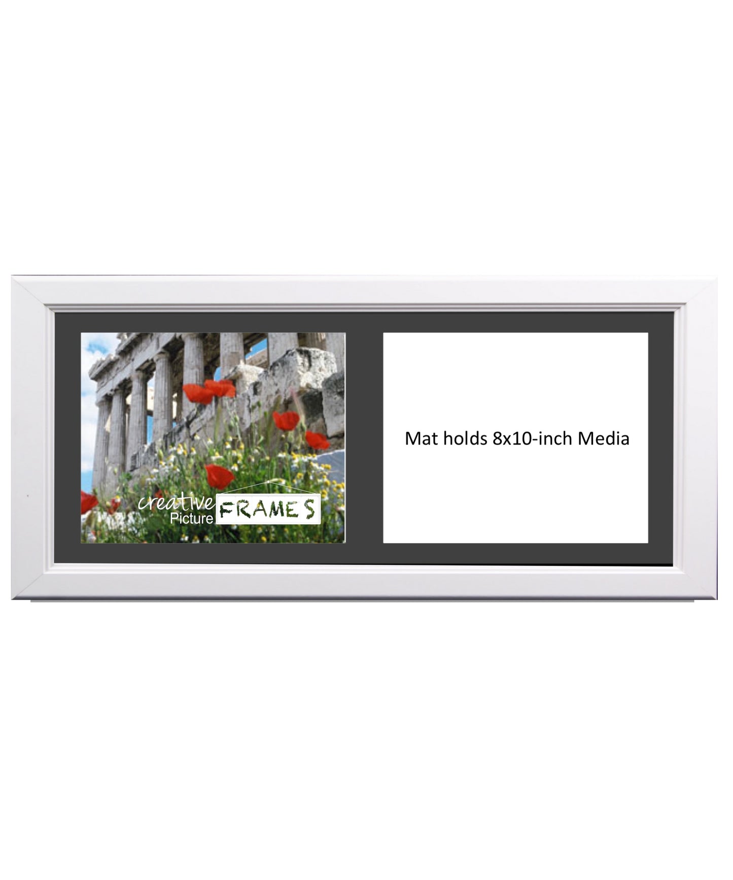 8x10-inch 2-4 Opening White Picture Frame