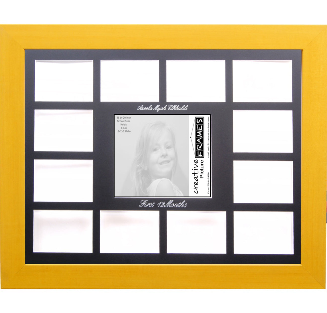 Personalized 12 Month Photo Collage - 16x20 Candy Color Frames