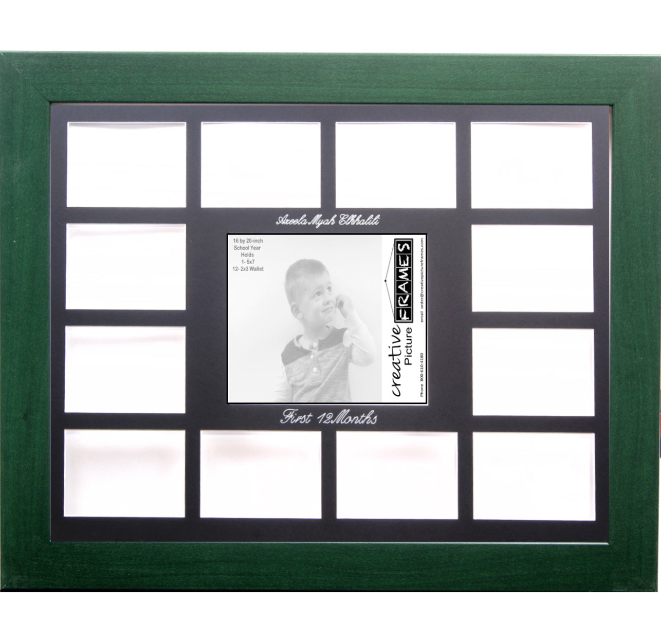 Personalized 12 Month Photo Collage - 16x20 Candy Color Frames