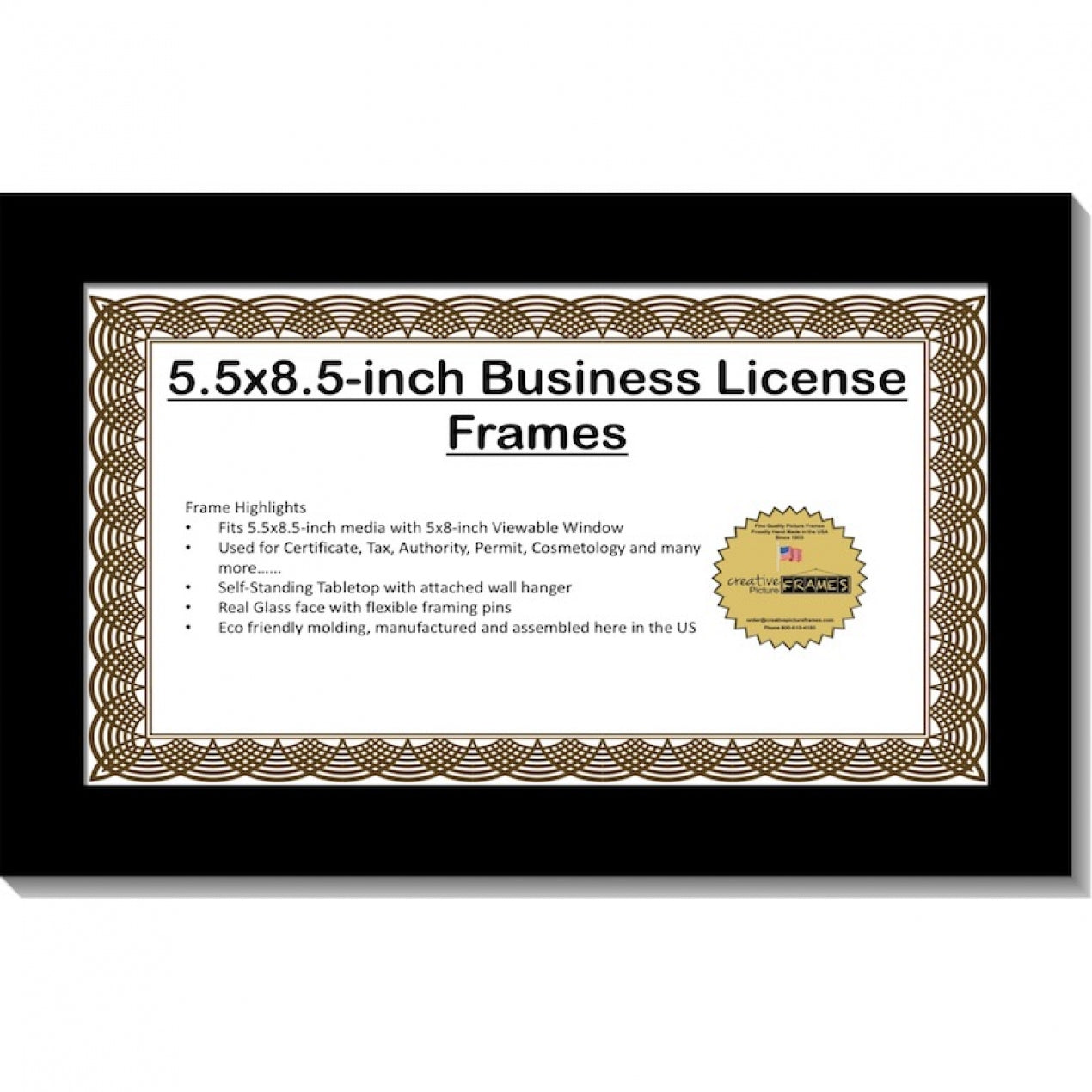 5.5x8.5 License Frame