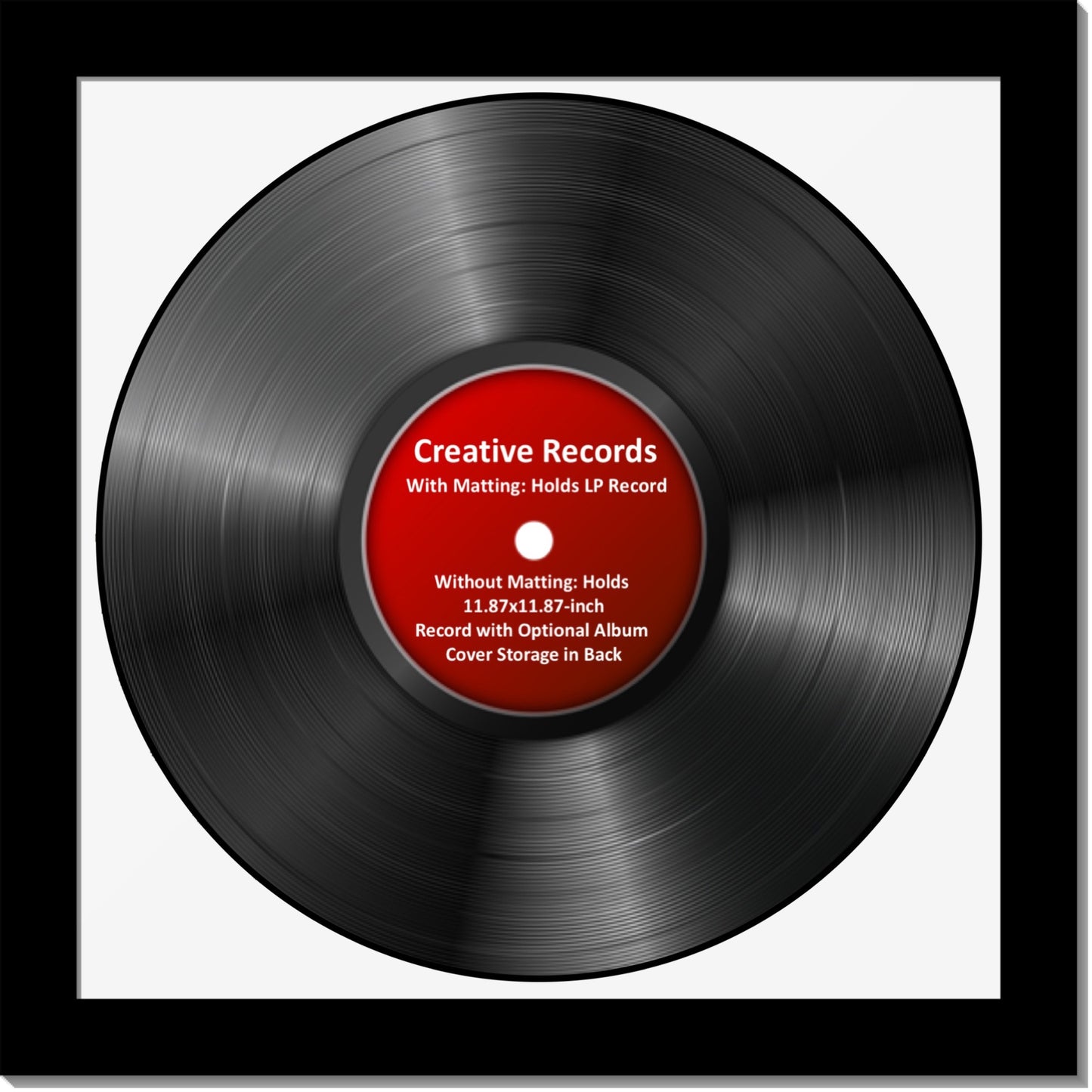 12" Manhattan Black Vinyl Disc Frame