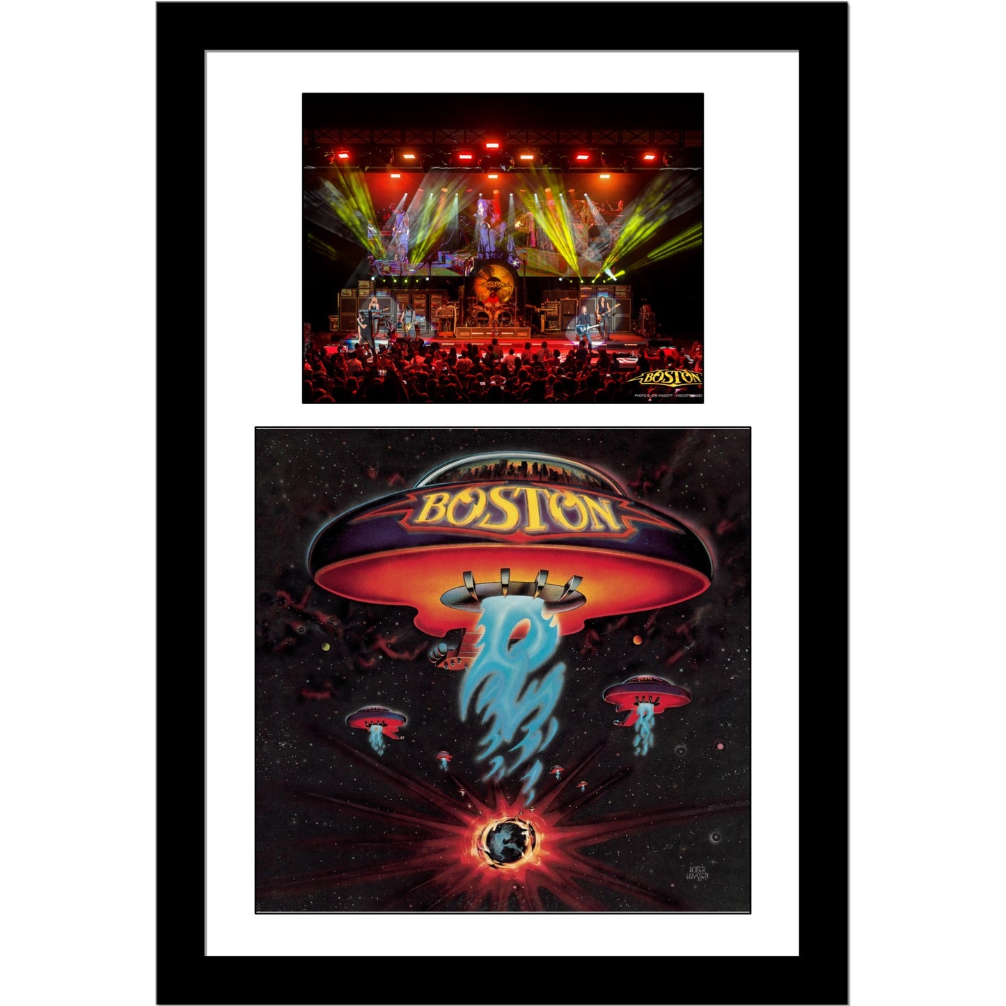 12" Album Cover and 8x10 Photo with Mat in our Manhattan Black Molding