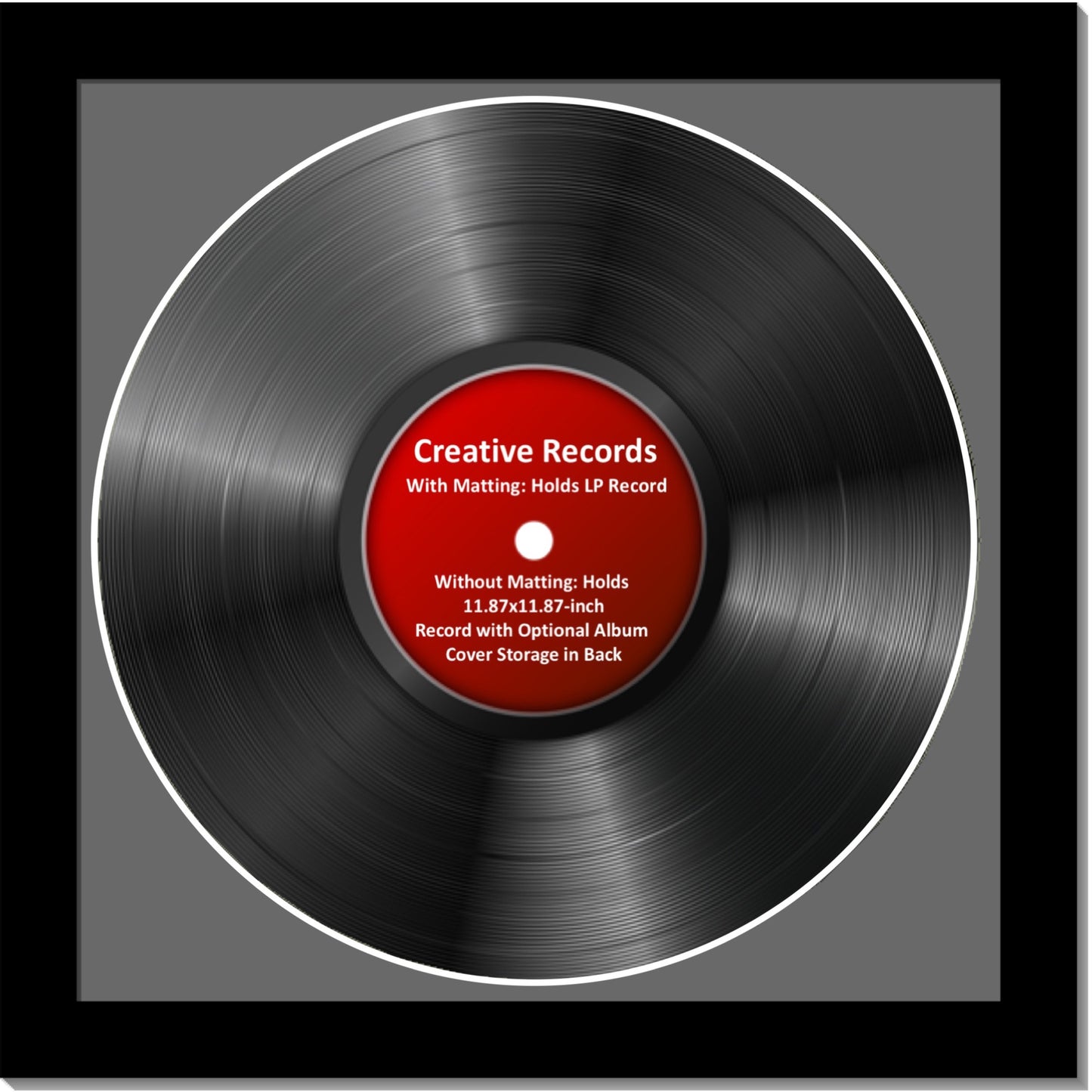 12" Manhattan Black Vinyl Disc Frame