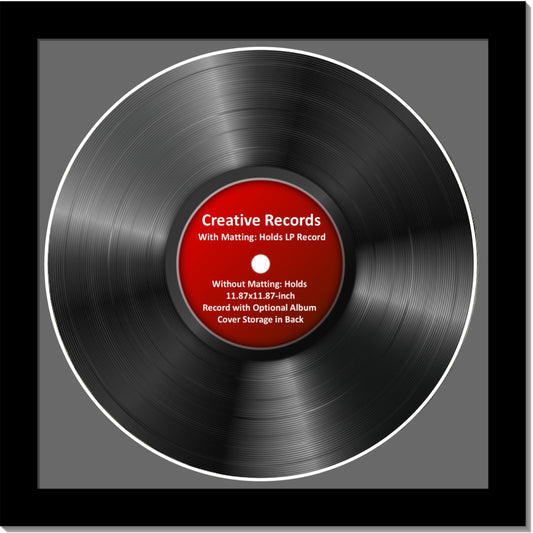 12" Manhattan Black Vinyl Disc Frame