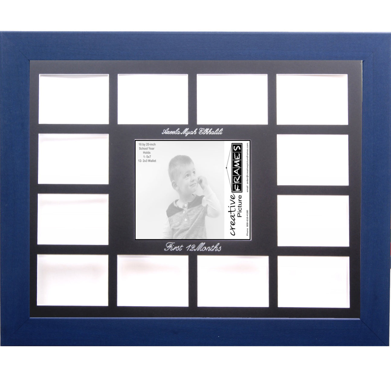 Personalized 12 Month Photo Collage - 16x20 Candy Color Frames