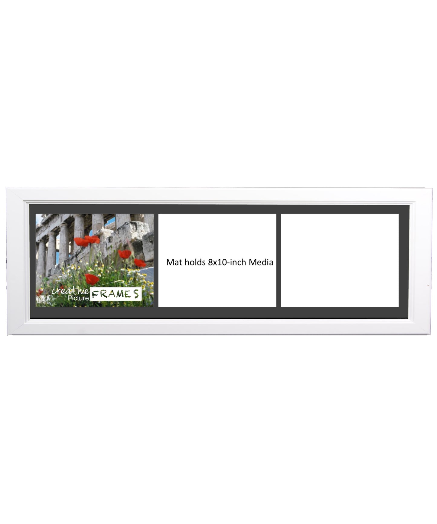 8x10-inch 2-4 Opening White Picture Frame