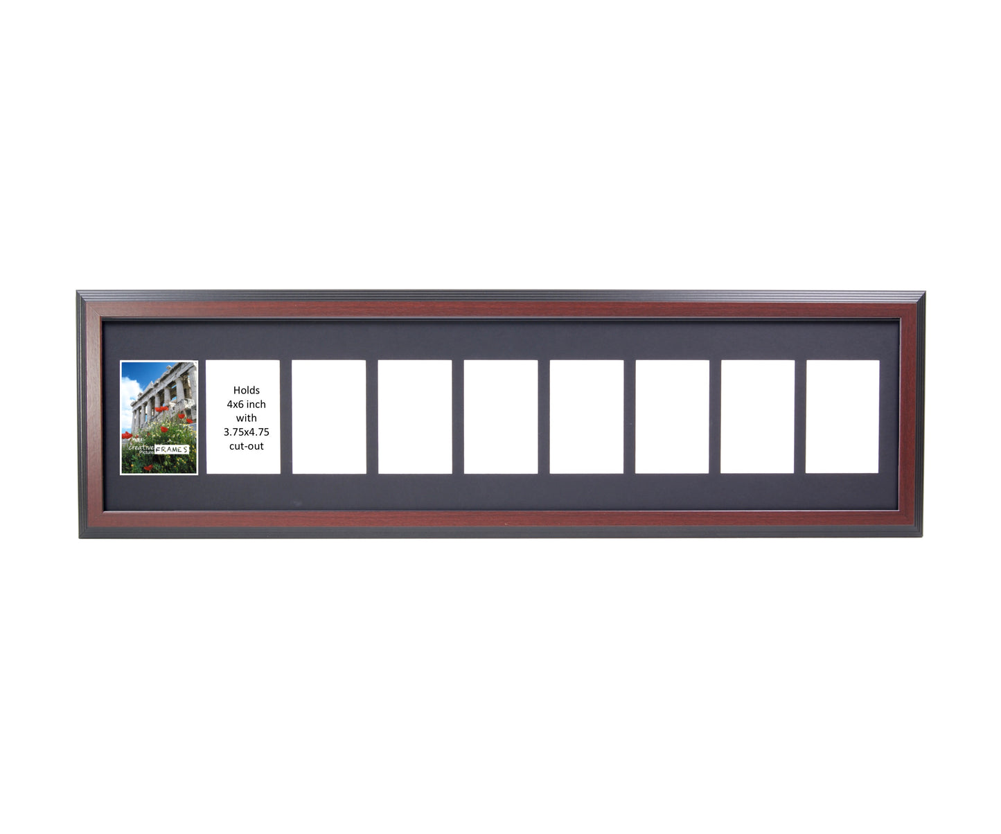 4x6 -inch Multi Opening Congress Mahogany Picture Frame Collage