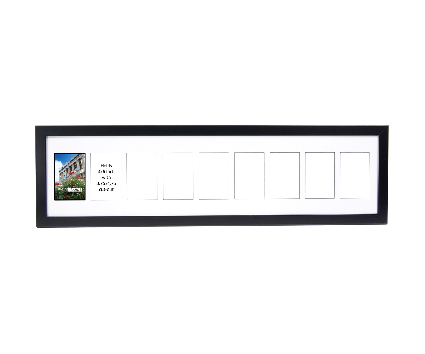 4x6-inch Multi 1-14 Opening Black Picture Frame