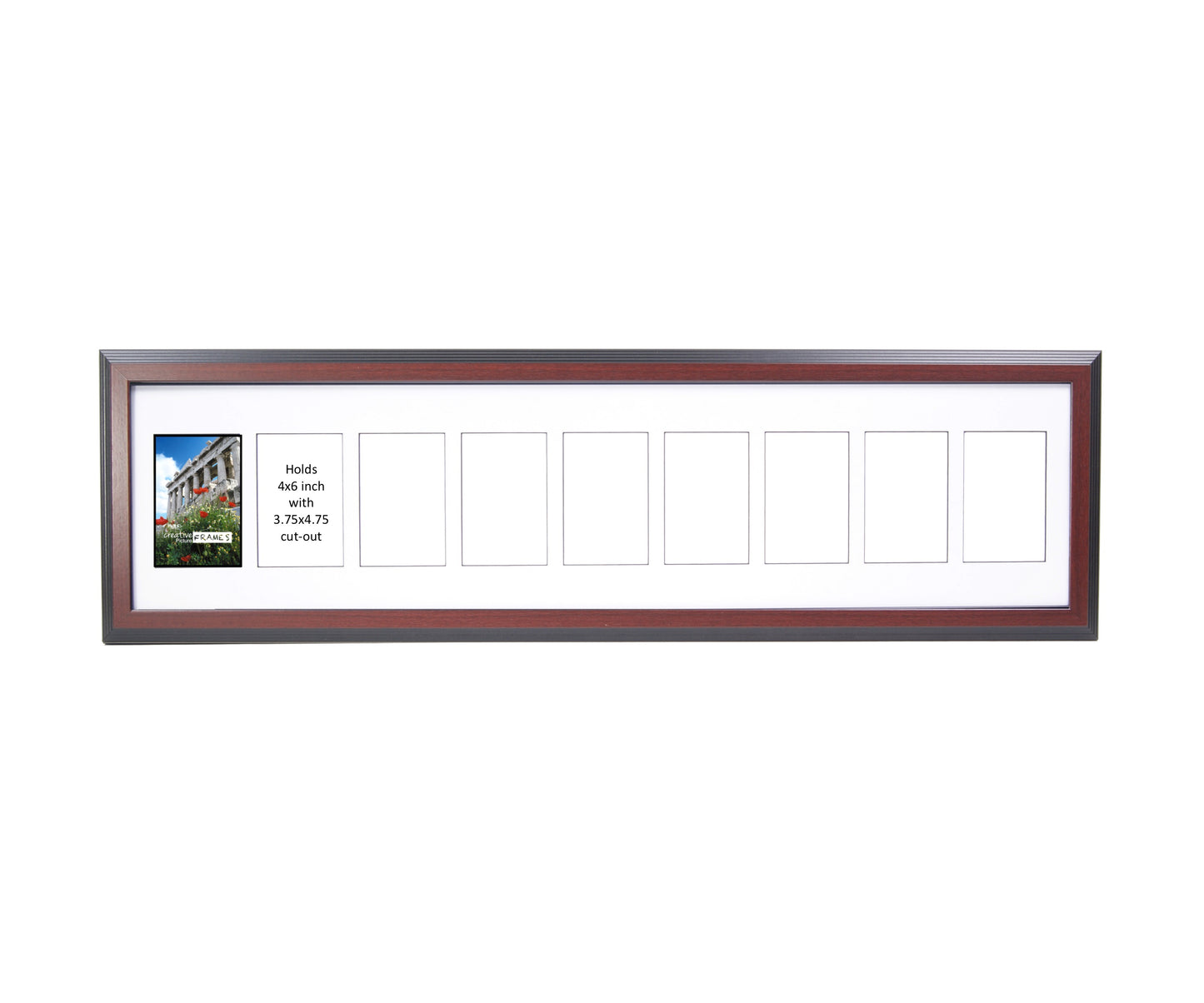 4x6 -inch Multi Opening Congress Mahogany Picture Frame Collage