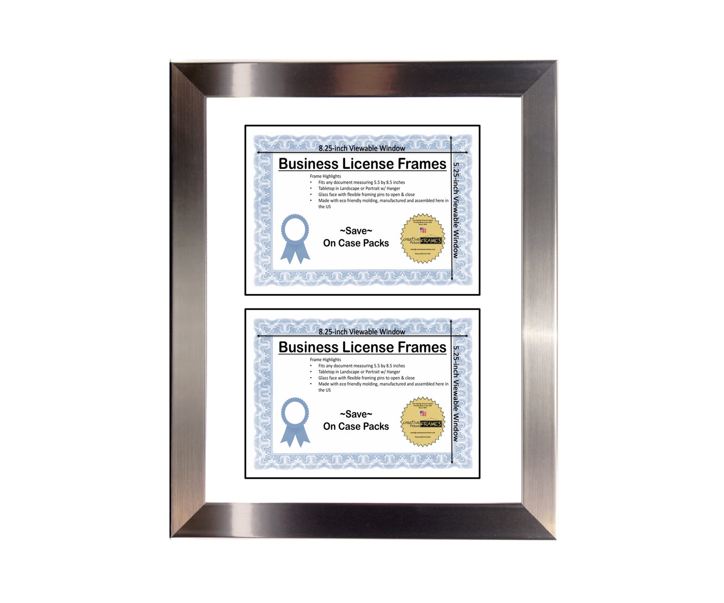 5.5x8.5 Double License Frame with Mat