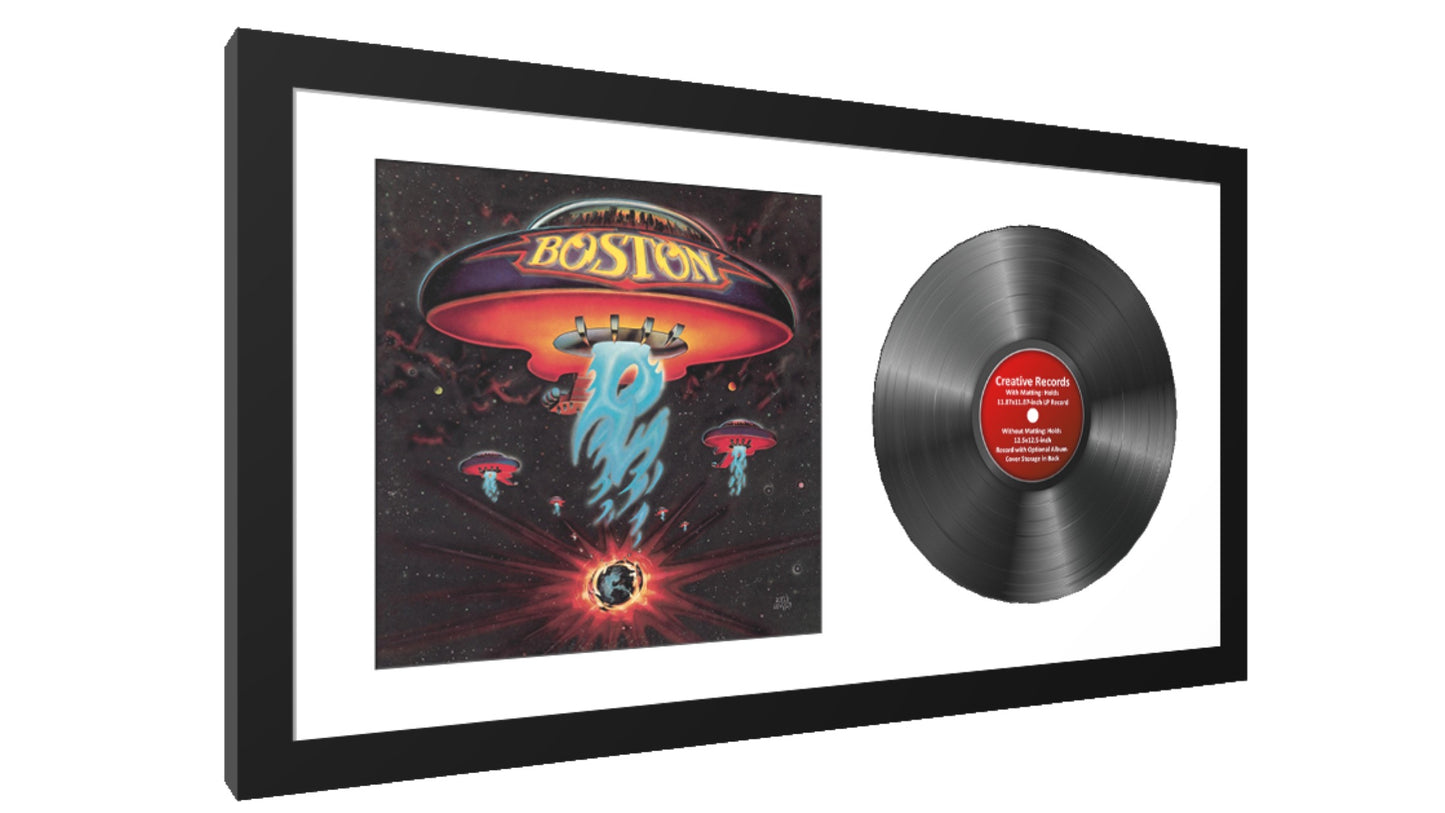 12" Album Cover and LP Disc Frame in our Manhattan Black Frame