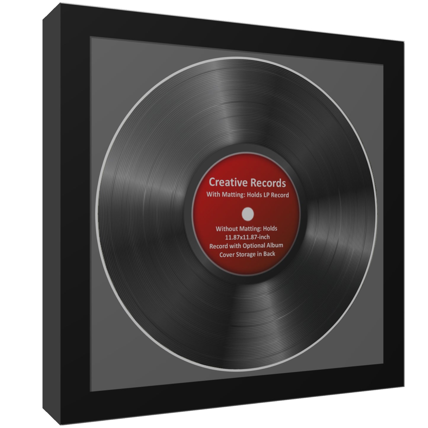 12" Manhattan Black Vinyl Disc Frame