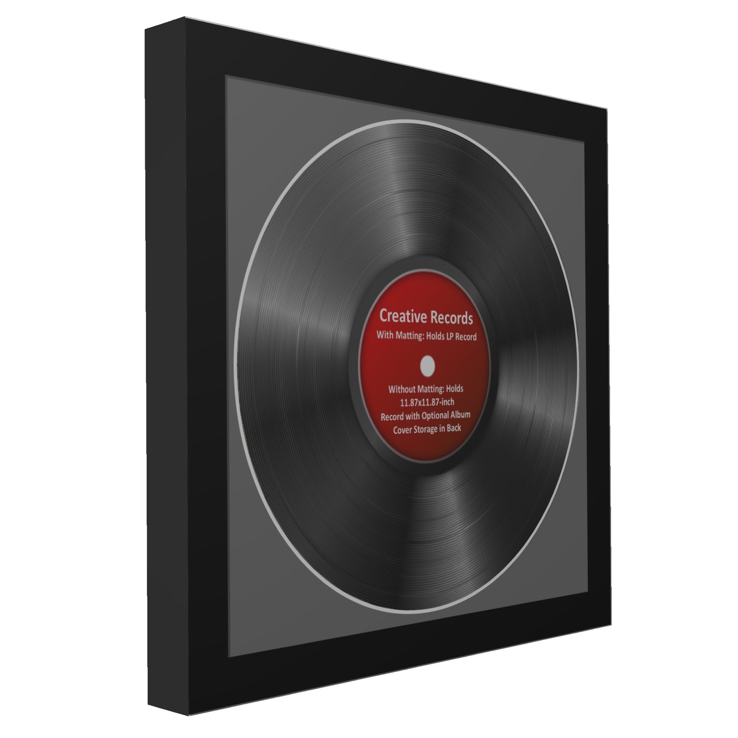 12" Manhattan Black Vinyl Disc Frame